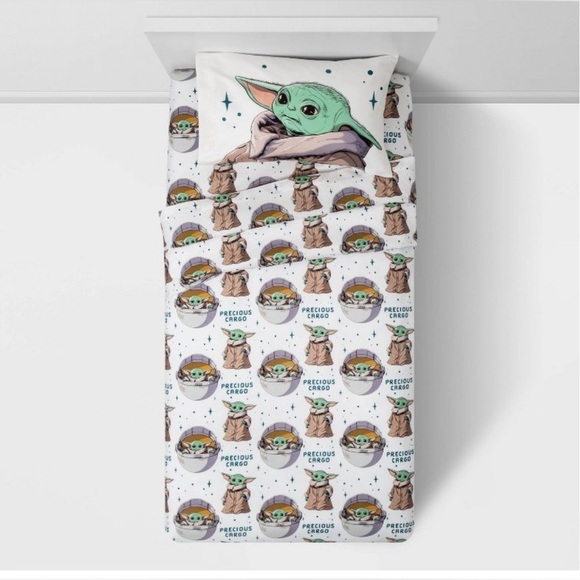 Nwt disneys mandalorian twin size 3 piece sheet set - Picture 3 of 5